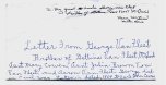 Letter from George VanFleet brother of 
Gettina VanFleet McQuoid, Aunt Mary Cowen,
Aunt Julia Brown, Tom VanFleet and
Aaron VanFleet. George died in the Civil War.
Letter dated 1864 to Uncle John Cowen. 