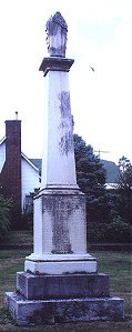 Van Buren Co. Keosauqua IA.   An elaborate monument was erected in 1868, dedicated July 4, in memory of those soldiers whose enlistment carried them down to death and crowned their names with a wreath of honor, although the men lived not to herald the announcement of the nations' victory.